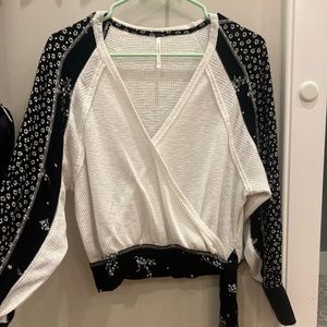 Free People Embellished Sleeve Top